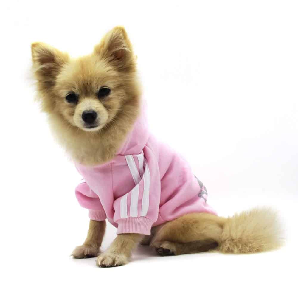 Adidog Dog Hoodie Ropa, Mascota Cachorro Gato algodón Lindo cálido Sudadera con Capucha suéter (XL, Rosa)