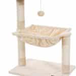 Árbol para Gatos Rascador con Nido Cuadrado y Bola de Juego 70 cm Color Beige