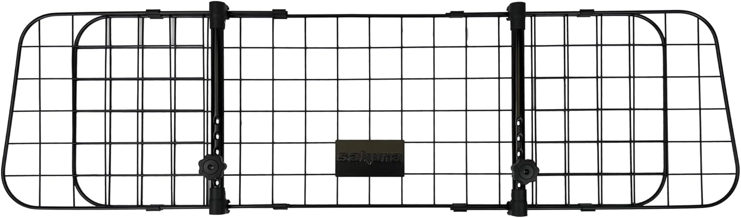 Sakura SS5259 – Car Barrier for Dogs, for Headrests, Simple Placement in Most Vehicles, Adjustable Height and Width, No Tools Required 1