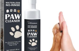Easytech Dog Paw Cleaner, Dog Pads, Brush with Dry Wash Foam, No Water or Rinse Needed, Removes Dirt and Bacteria, Eco-Friendly, Cleans Dog Paws