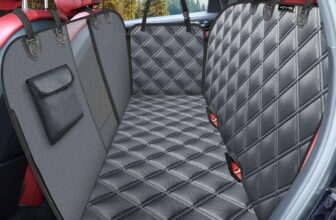 KYG Dog Car Seat Cover for Pets, Waterproof and Resistant Car Protector with Visible Mesh Window and Zip, Full Protective Back Seat and Doors