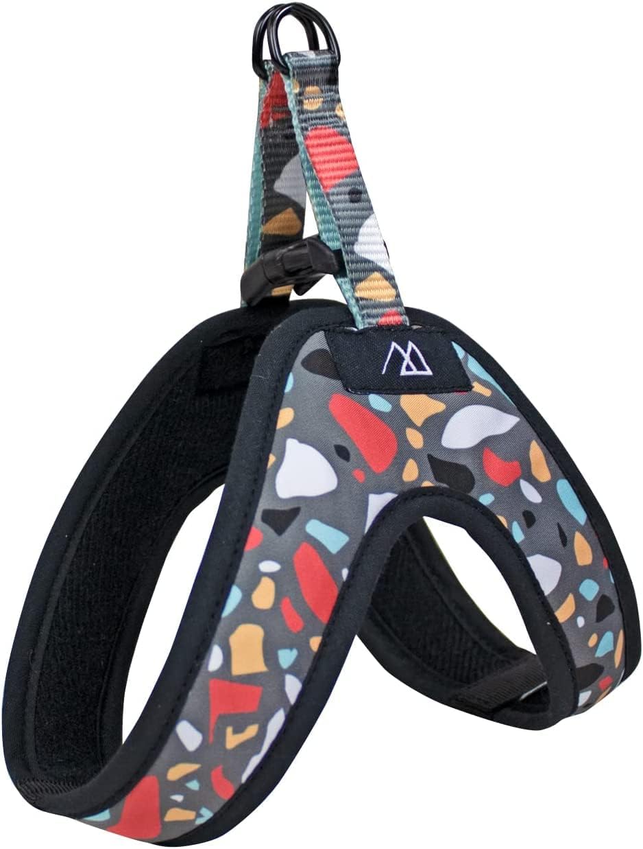 Triangle Harness for Small Dogs - Size S1 - 14 x 13 x 4 cm - Mosaic Design - Very Resistant and Comfortable - Reduces Pulling - Dog Accessories 1