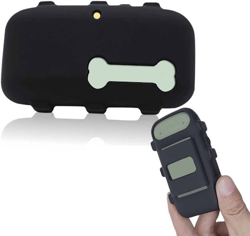 Silicone Holder Compatible with GPS Tractive XL Dog Tracker, Anti-Scratch Rubber Accessories, Safe and Sturdy Case with Pet Collar Strap (Black) 1