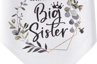 CRASPIRE Big Sister Future Dog Bandana Wedding Bandana Pet Bandana Triangle Shape White Leaves Accessories for Engagement and Wedding Collars Accessories