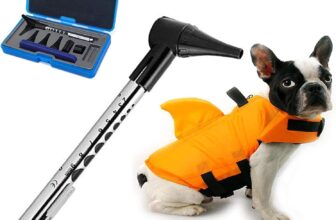 Veterinary Otoscope LED Otoscopes for Pets, Dogs and Cats, Professional Veterinary Ear Scope Kits with Light, Comes with Ear Accessories in 4 Sizes, Suitable for