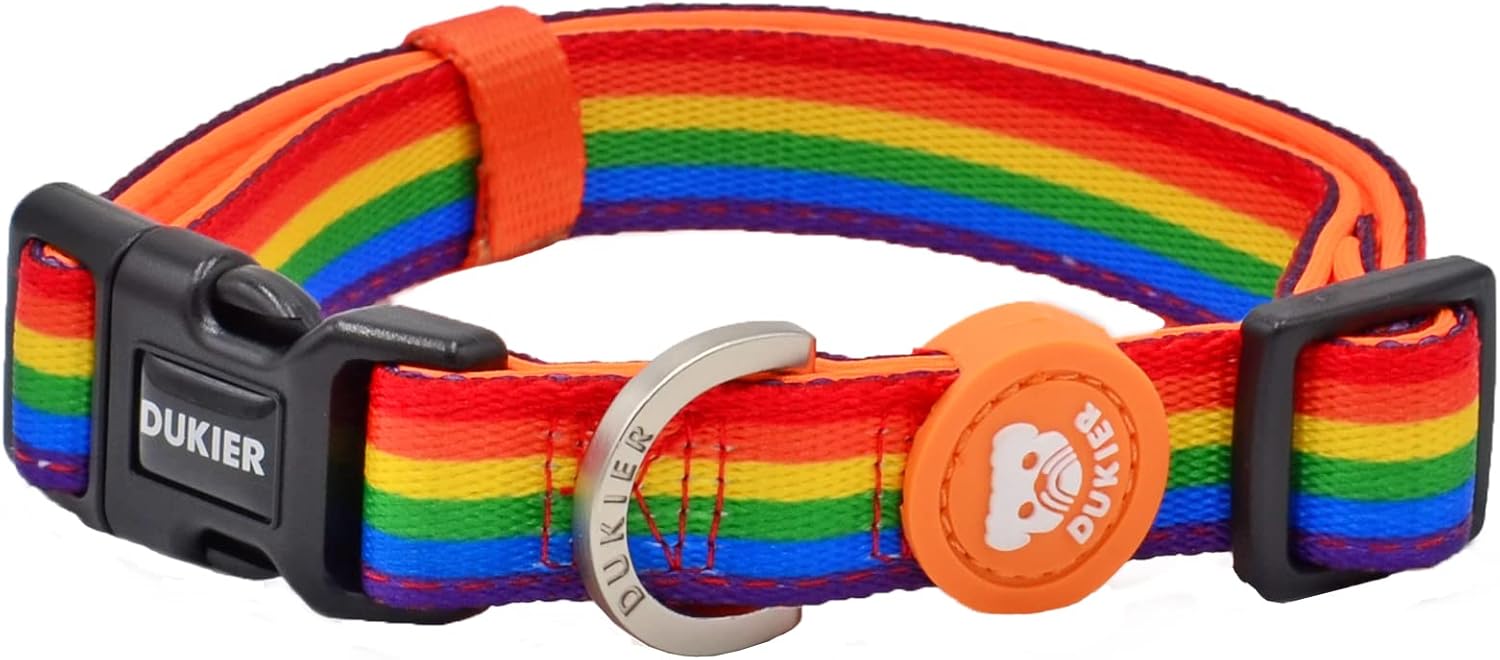 DUKIER - Dog Collar, Adjustable and Adjustable, Neoprene Pet Accessory, Heavy Duty, Unicorns, Size S 1