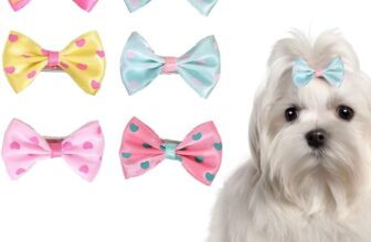 6 Pieces Small Dog Bows, Dog Hair Care Accessories, Dog Hair Bow, for Medium Dogs, Random Pattern