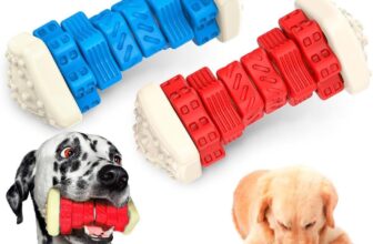 Genérico Indestructible Dog Toys – Natural Rubber Heavy Duty Chew, Dental Cleaning, Anti-Stress and Interactive Teether for Large and Medium Dogs (Blue)