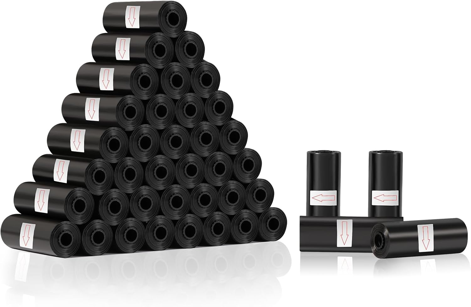 Diboniur Dog Poop Bags 600 Count, Black Dog Poop Bags, Sturdy and Leakproof (40 Rolls, 15 Per Roll) 1