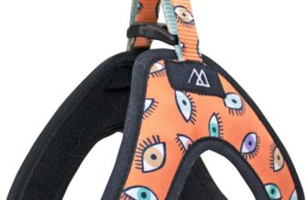 Triangle Harness for Small Dogs – Size S1 – 14 x 13 x 4 cm – Eyes Design – Very Resistant and Comfortable – Reduces Pulling – Dog Accessories
