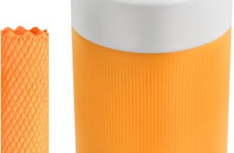 Paw Cleaner for Dogs Medium with 1 Absorbent Towel, Pet Paw Wash Tool, Dog Walking Accessory (Orange)