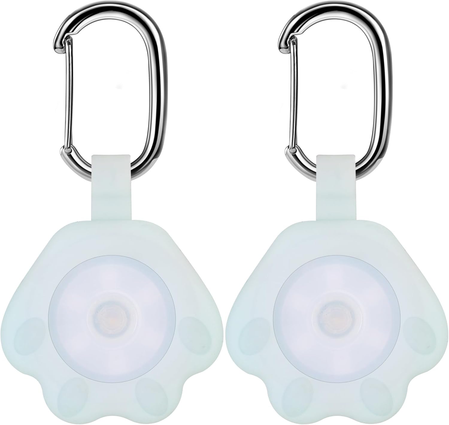 2 Pack Dog Lights with USB Rechargeable, Color Changing Dog Collar, IP67 Waterproof LED Dog Safety Lights Light(Rainbow and Rainbow) 1