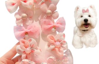 Dog Hair Accessories 10 Pieces Mixed Styles Roses Bows for Small Dogs Hair Grooming for Dog Hair Beauty for Hair