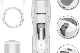 WWVVPET Pet Nail Grinder, More Powerful and Quiet Low Vibration Dog Electric Nail Clippers Painless Paw Claws Care Rechargeable Smoothing Tool