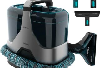 Cecotec Limpiador Aspirador de Tapicerías – Alfombras con Cable Conga 6000 Carpet&Spot Clean XXL Advance. 600W, Pulveriza, Aspira y Limpia, 15 kPa de Succión, Depósito 1300ml, Radio de Acción 7m