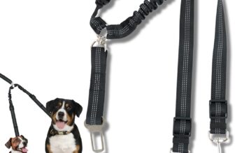RAPIO® Safety Belt for Dogs in Car – Strap with Double Hook | Pet Accessories