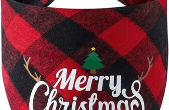 Christmas Dog Bandana Classic Triangle Christmas Print Plaid Pet Scarf Bib Bandana Holiday Accessories Decorations for Small to Large Dogs (G
