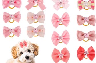20pcs Dog Bows with Rubber Bands, Elastic Dog Hair Ties Various Styles Dog Bows Cute Dog Hair Accessories for Daily Pet Holiday Use