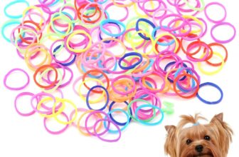 Cyrank 10 Packs of Elastic Bands for Dogs, Hair Ties for Dogs, Wool Bands for Dogs with Mini DIY Elastic Bands, Colourful Beauty Accessories for Dogs