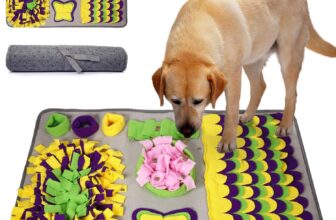 Snuffle Mat for Dogs, Activity Mat for Pets, Smell Mat Dog Pets Dogs Training Mat Puzzle Feeding Toys Bowl(70 * 50 cm)