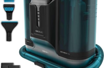 Cecotec Conga Carpet&Spot Clean Infinity Cordless Upholstery and Carpet Vacuum Cleaner. 150W, 2 Interchangeable Batteries, 60Mins Autonomy, Water Sprayer and Window Cleaner Accessory