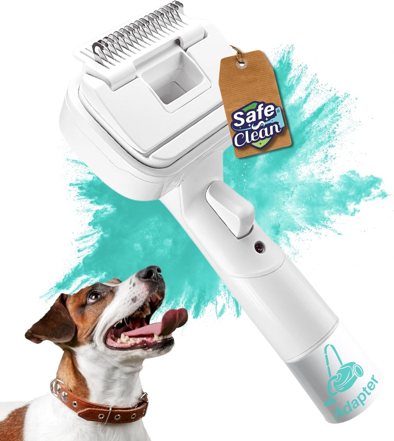 SAFE 'N CLEAN Pet Hair Brush, Vacuum Cleaner Accessory, Dog Brush, Cat Brush, 3 in 1 Set, Compatible with Dyson Miele, Siemens, Rowenta, AEG Karcher, Incl 1