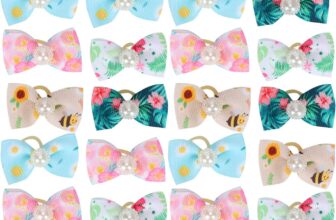 25 Pieces Dog Hair Bows, Fruit Pattern, Pet Hair Bows, Bow, Rubber Band for Puppies, Hair Care Accessories with Bow, Default