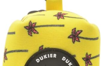 DUKIER – Dispensador de Bolsas para Caca de Perro, Porta Bolsas de Tela, Accesorio para Animales, con Mosquetón, Diseño California