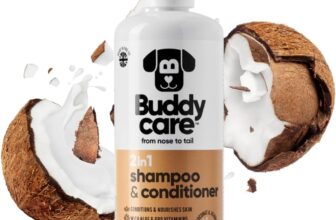 Buddycare Champú y Acondicionador para Perros | Aroma a coco | con Aloe Vera y Pro Vitamina B5 2en1 500ml