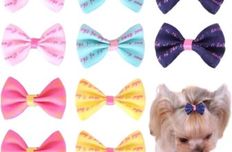 10 Piezas Horquillas para Perros con Lazos de Colores, Accesorios para Perros Pequeños y Gatos, Adornos para el Pelo en Paseos, Fiestas