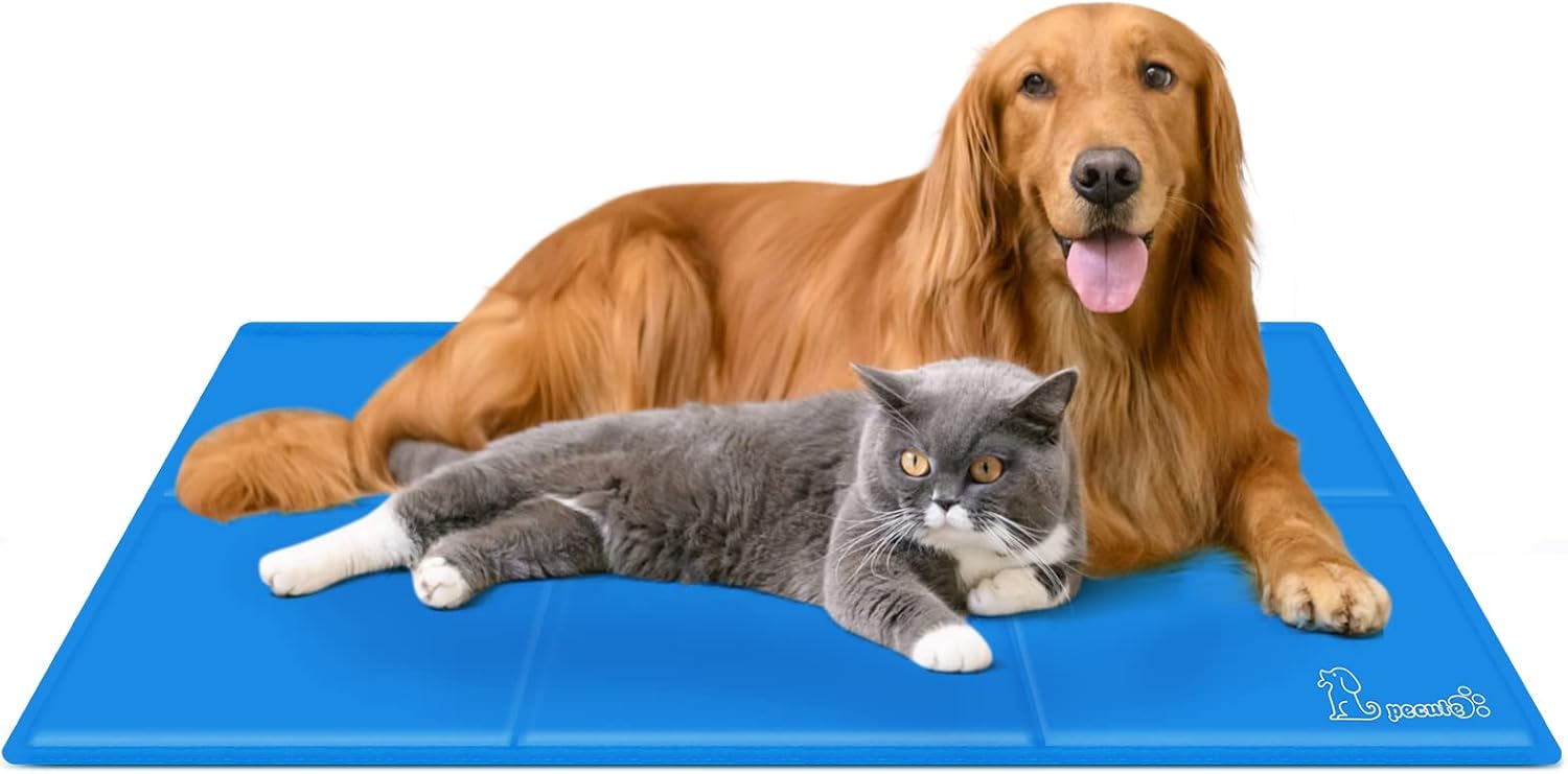 Pecute Estera de enfriamiento para Perros Actualización engrosada 0,4 mm 300D Oxford Estera de enfriamiento automático para Mascotas 1