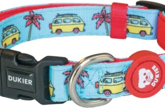 DUKIER – Collar para Perro, Ajustable y Ajustable, Accesorio para Mascotas de Neopreno, Resistente, Diseño California, Talla M