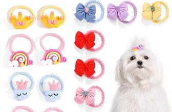 20 Accesorios para el pelo de perros, lazos y mini diademas con bandas elásticas, accesorios para perros pequeños, colores surtidos para es