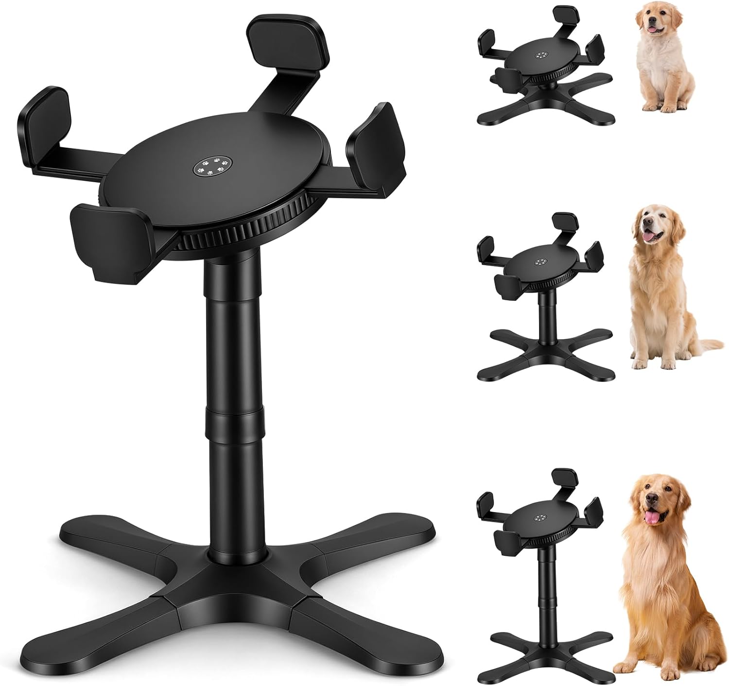 Comedero Elevado para Perros, Comedero para Perros de 14-34 cm de Alto con 3 Alturas Ajustables, Comedero para Perros Antideslizante para Grandes, Medianos y Pequeños, Accesorios para Perros que Protegen la Columna Vertebral 1