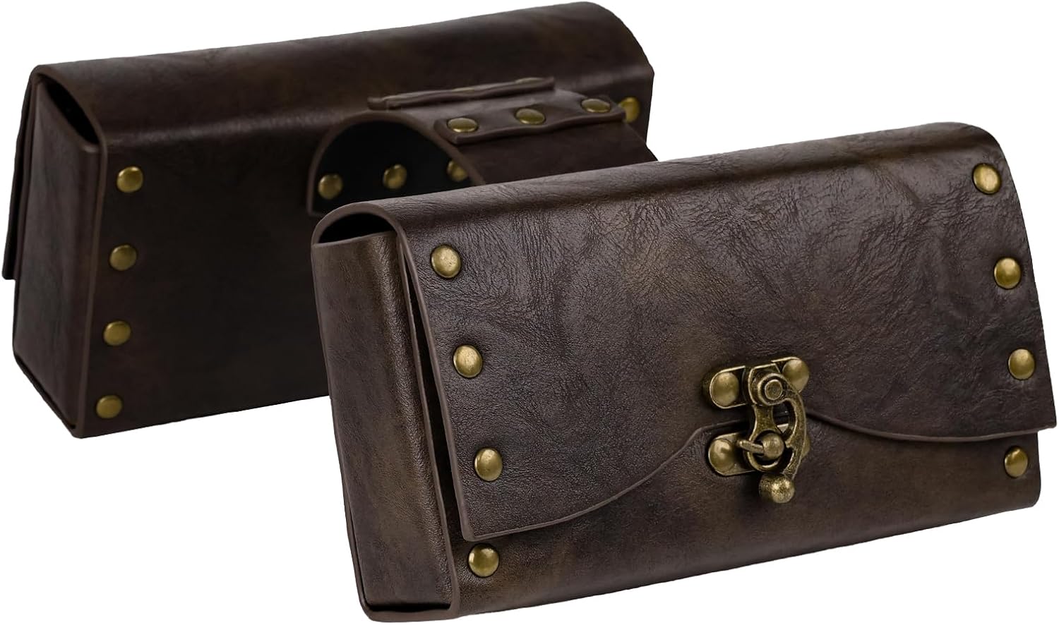 HiiFeuer Accesorio medieval para perro de piel sintética, disfraz de perro divertido intercambiable, ropa para perro de la Edad Media (marrón oscuro B) 1