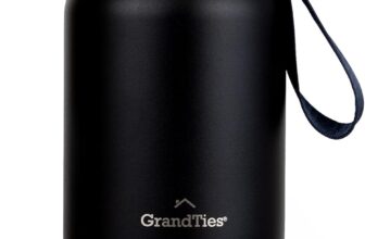 GrandTies Botella de agua portátil aislada para perros con 2 dispensadores de agua desmontables | Contenedor de viaje para comida para perros a prueba de fugas | Accesorios para perros para