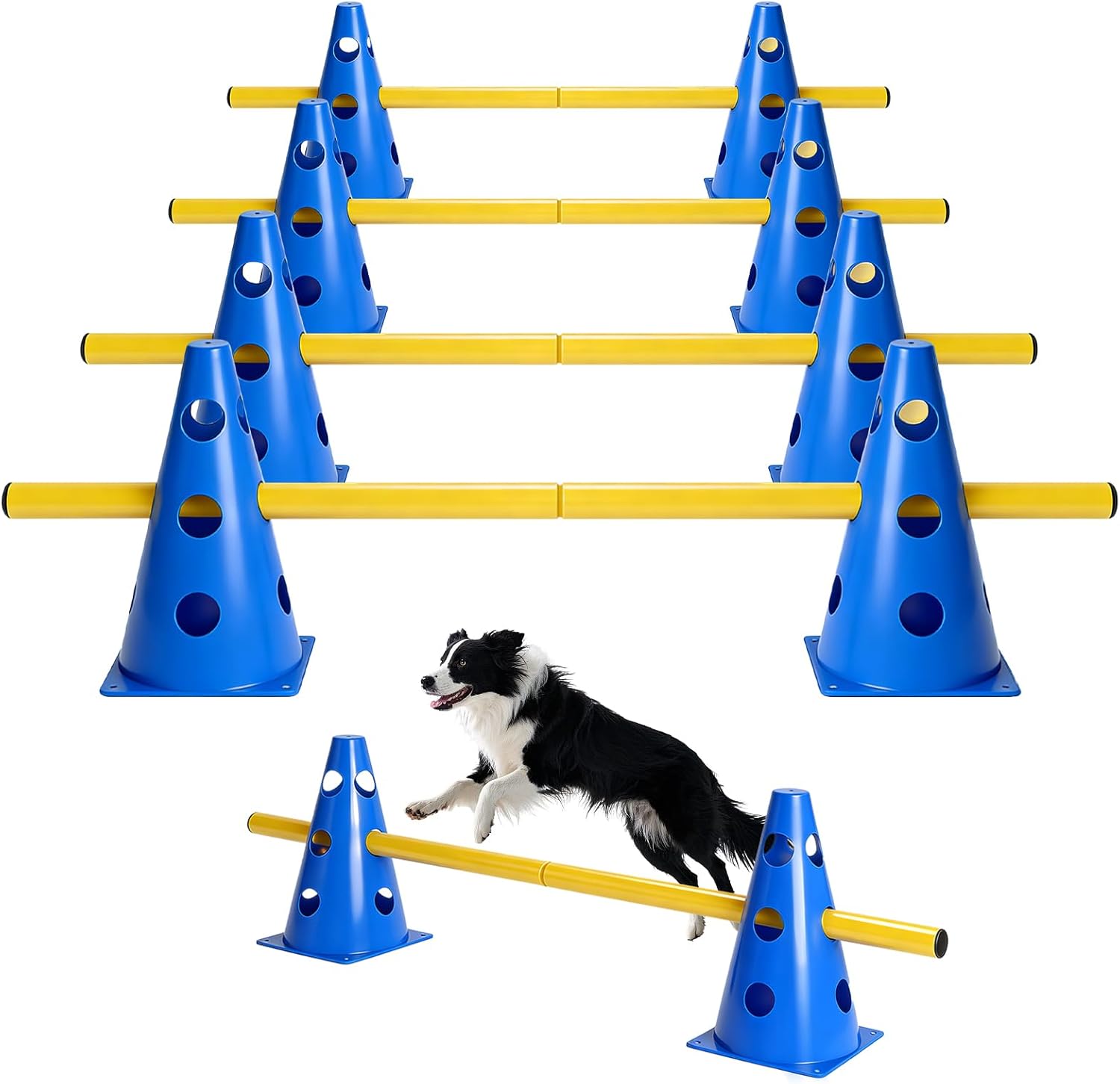 Dog Agility Set de 6 Cavaletti Dog Hobby Horse Obstacle Obstacle Hobbies Horsing Dog Training Agility Accesorios 1