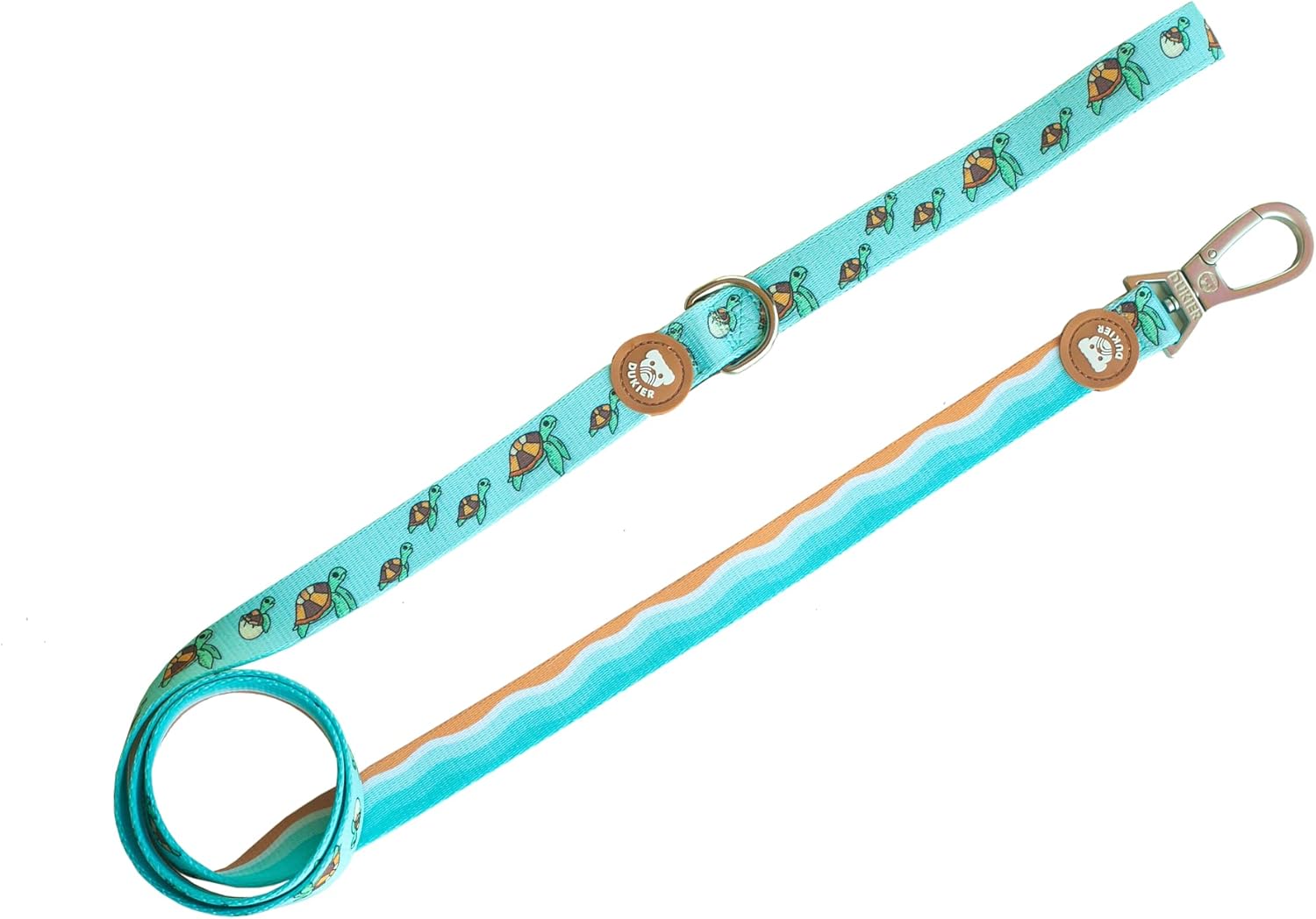DUKIER - Correa para Perro, Extensible Larga y Resistente con Mosquetón de Seguridad, Tortuga de Neopreno, Talla S 1