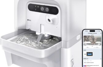 PETKIT EVERSWEET Fuente para Gatos Ultra sin Filtro, con Cámara AI, Separación de Agua Limpia y Sucia, Bebedero Automático para Gatos 5L, Sensor de Movimiento, Control por App, Bandeja de Acero Inoxidable