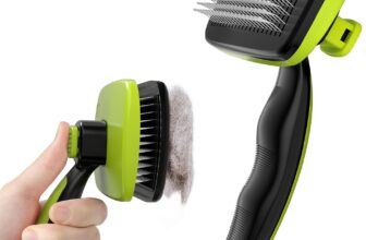 Pecute Brush Peine para Perros y Gatos para Mascotas Quitar y Quitar el Pelo Muerto Carda con Púas Flexibles de Acero Inoxidable para Desenredar y Peinar Mascotas, Reduce un 95% el Pelo Suelto Cómodo