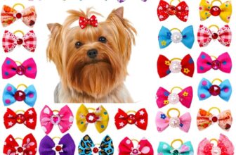 40 Piezas Lazos para Perros con Bandas Elásticas, Lazos para el Cabello para Perros, Accesorios para Perros para Cabello Lindo, Accesorios de Aseo Diario para Mascotas para Vacaciones