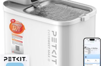 PETKIT Fuente para Gatos EVERSWEET MAX 2 sin Cable, Resistente al Calor, con Sensor de Movimiento, Batería Recargable 5000 mAh, Control App, Bebedero Automático para Gatos 3L, Acero Inoxidable