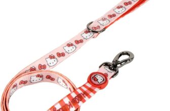 M Correa para Perro Hello Kitty Oficial y Resistente – Correa para Perro Accesorio Hello Kitty Diseño Cómodo, Seguro y Adorable para Paseos Diarios con Estilo