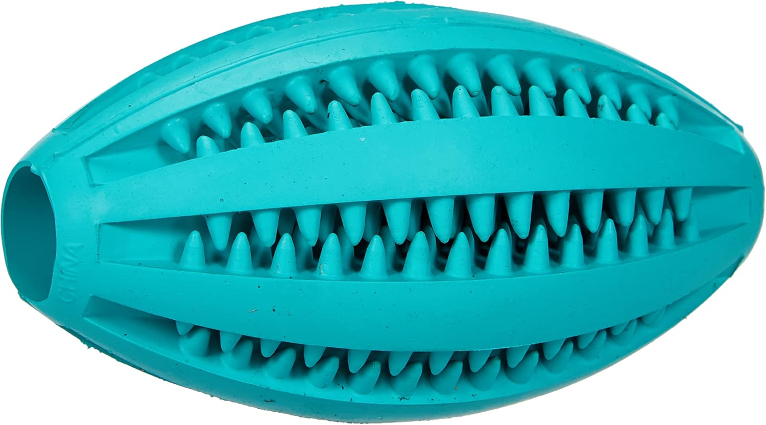 TRIXIE Denta Fun Pelota de Rugby para Perros, 11 cm, Caucho Natural con Aroma a Menta, Ideal para Masticar y Cuidado Dental, Apto para Todas Las Razas 1