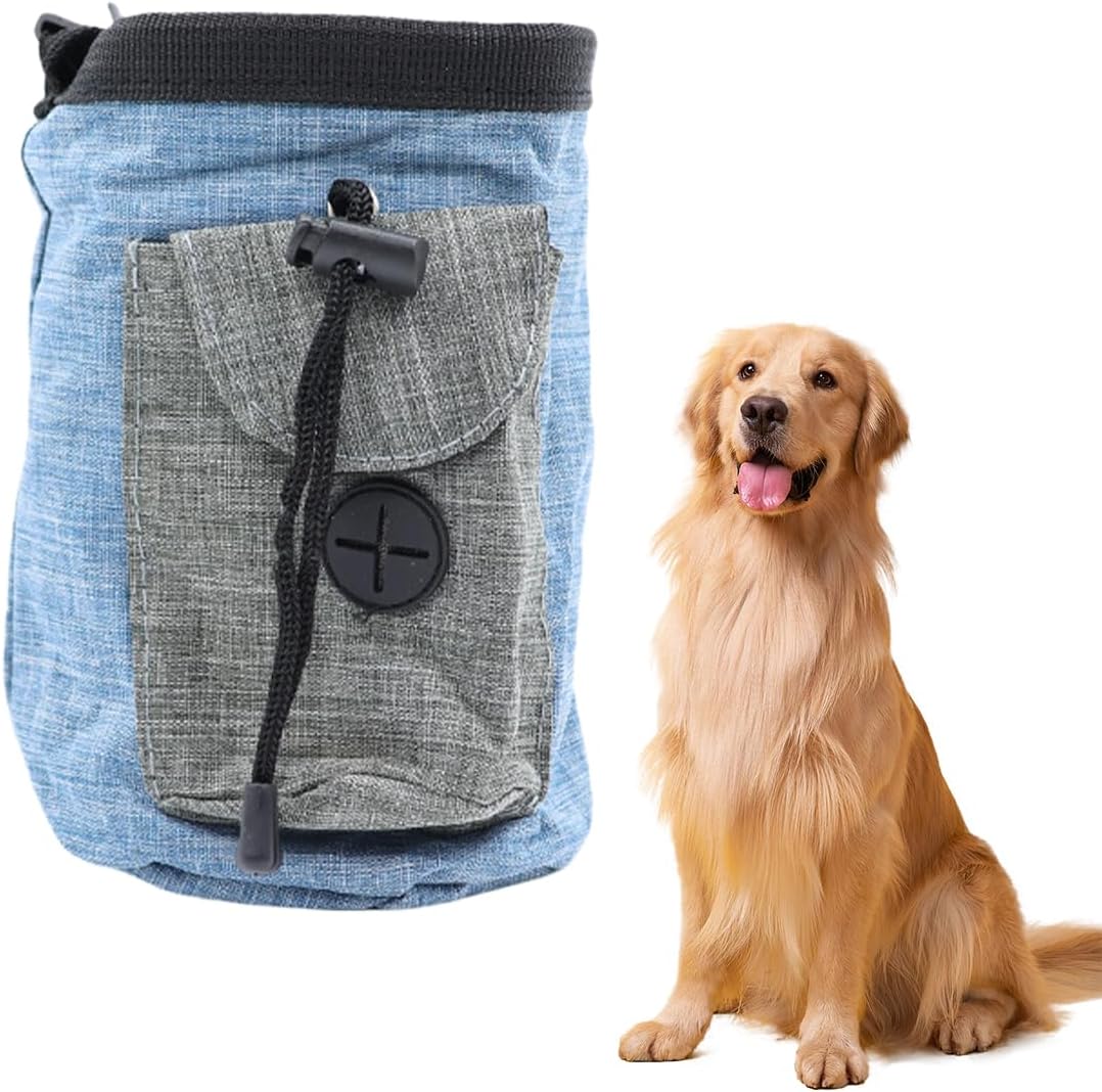 Bolsa de golosinas para perros, accesorios para perros, bolsa de entrenamiento para perros, bolsa de golosinas para perros con dispensador de bolsas para excrementos y cinturón ajustable 1