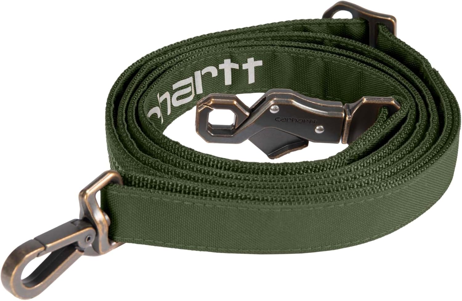 Correa para perro Carhartt Field, tela duradera de 600 denier con anilla en D de metal ajustable, hoja de roble, grande 1