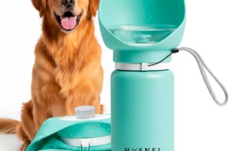 Botella de Agua Plegable para Perros 550 ml, Botella de Agua Portátil para Perros, Botella de Agua para Pasear al Perro, Ideal para Viajes, A Prueba de Fugas y Resistente a Caídas