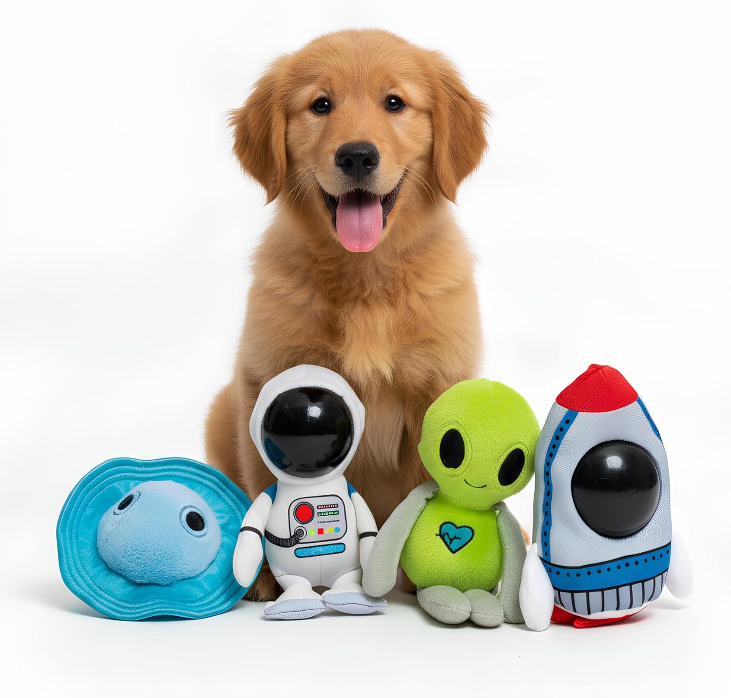 Juegos para perros espaciales, accesorios de juguete para perros resistentes para perros grandes y pequeños, mordedor indestructible de felpa para mascotas 1