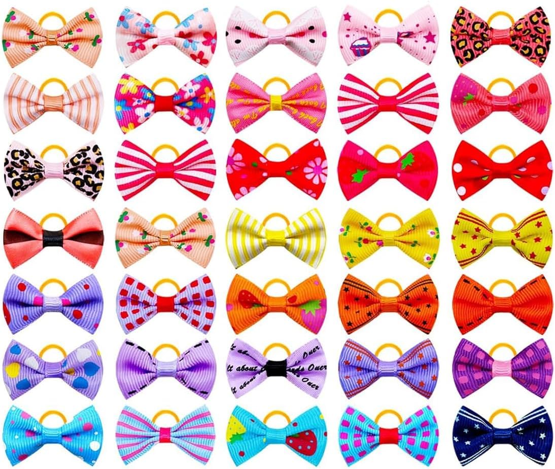 Accesorios para el pelo para perros 35 lazos para perros, accesorios para el pelo, ideales para perros adorables, accesorios de aseo para mascotas para las fiestas. 1