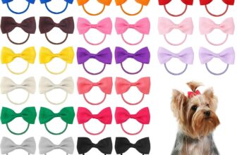 40 Lazos Pequeños para Cachorros, Lazos para el Cabello Multicolores de Poliéster con Bandas Elásticas Accesorios Lindos Aseo para Cachorros para Uso Diario Cachorro pequeño